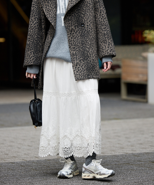 SLOBE IENA（スローブイエナ）の「《WEB限定/追加》コットンボイルケミカルレーススカート（スカート・レディース・ブラック・FREE）」の21枚目の写真