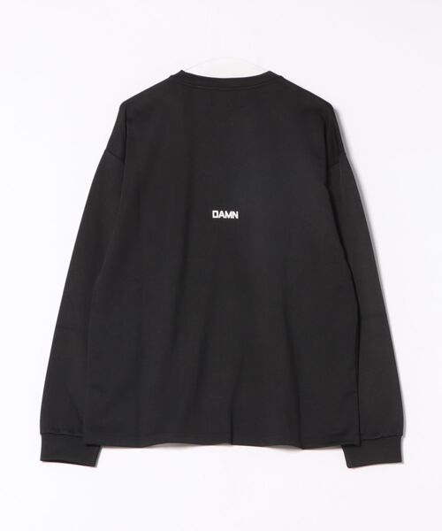 MMMM(エムエムエムエム)の「【RES】【MMMM】フロントスリットロングスリーブTEE(Tシャツ/カットソー・メンズ・チャコールグレー/ブラック・MEDIUM/LARGE)」の3枚目の写真