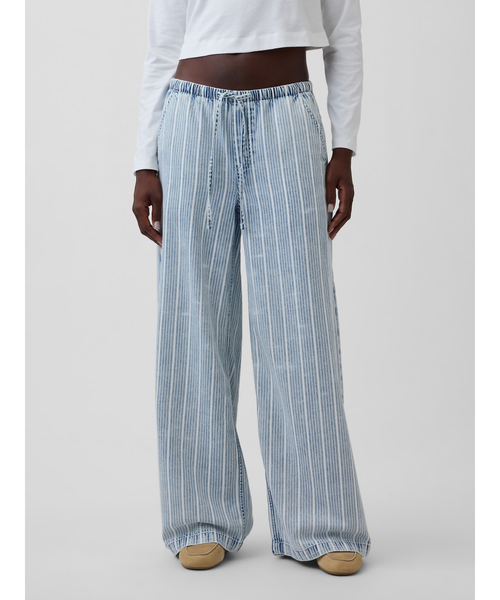 GAP(ギャップ)の「ミッドライズ ウルトラソフト イージーウエスト バギーデニム(デニムパンツ・レディース・ライトインディゴブルー・XXS/M/S/XS/L)」の1枚目の写真