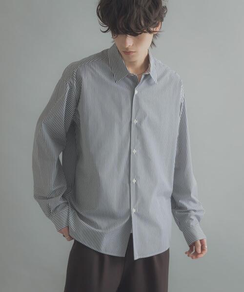 SENSE OF PLACE by URBAN RESEARCH（センスオブプレイスバイアーバンリサーチ）の「『イージーケア/速乾/接触冷感』コンフォートレギュラーカラーシャツ（シャツ/ブラウス・メンズ・ピンク/ホワイト/ブルー/ブラック系その他/ブルー系その他・SMALL/X-LARGE/LARGE/MEDIUM）」の2枚目の写真