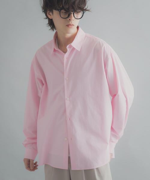 SENSE OF PLACE by URBAN RESEARCH（センスオブプレイスバイアーバンリサーチ）の「『イージーケア/速乾/接触冷感』コンフォートレギュラーカラーシャツ（シャツ/ブラウス・メンズ・ピンク/ホワイト/ブルー/ブラック系その他/ブルー系その他・SMALL/X-LARGE/LARGE/MEDIUM）」の5枚目の写真