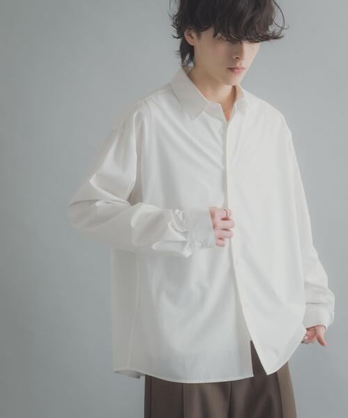 SENSE OF PLACE by URBAN RESEARCH（センスオブプレイスバイアーバンリサーチ）の「『イージーケア/速乾/接触冷感』コンフォートレギュラーカラーシャツ（シャツ/ブラウス・メンズ・ピンク/ホワイト/ブルー/ブラック系その他/ブルー系その他・SMALL/X-LARGE/LARGE/MEDIUM）」の7枚目の写真