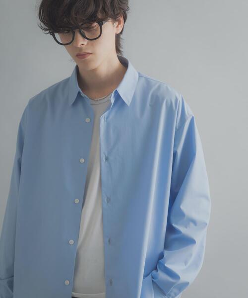 SENSE OF PLACE by URBAN RESEARCH（センスオブプレイスバイアーバンリサーチ）の「『イージーケア/速乾/接触冷感』コンフォートレギュラーカラーシャツ（シャツ/ブラウス・メンズ・ピンク/ホワイト/ブルー/ブラック系その他/ブルー系その他・SMALL/X-LARGE/LARGE/MEDIUM）」の16枚目の写真
