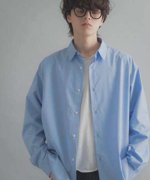 SENSE OF PLACE by URBAN RESEARCH（センスオブプレイスバイアーバンリサーチ）の「『イージーケア/速乾/接触冷感』コンフォートレギュラーカラーシャツ（シャツ/ブラウス・メンズ・ピンク/ホワイト/ブルー/ブラック系その他/ブルー系その他・SMALL/X-LARGE/LARGE/MEDIUM）」の17枚目の写真