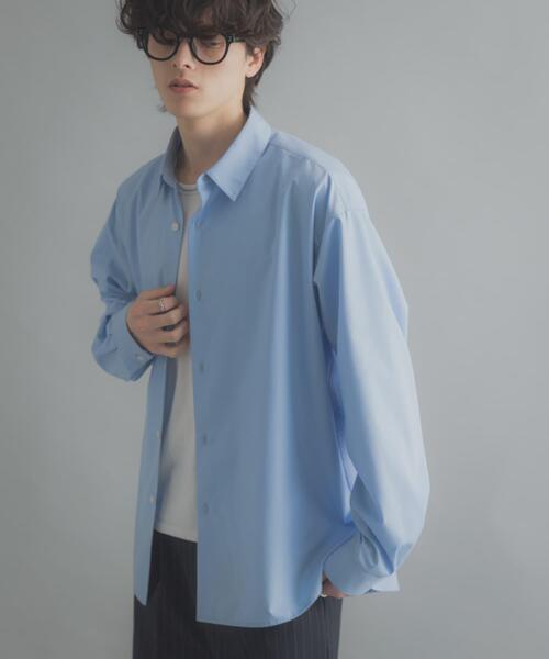 SENSE OF PLACE by URBAN RESEARCH（センスオブプレイスバイアーバンリサーチ）の「『イージーケア/速乾/接触冷感』コンフォートレギュラーカラーシャツ（シャツ/ブラウス・メンズ・ピンク/ホワイト/ブルー/ブラック系その他/ブルー系その他・SMALL/X-LARGE/LARGE/MEDIUM）」の21枚目の写真