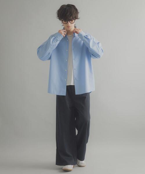 SENSE OF PLACE by URBAN RESEARCH（センスオブプレイスバイアーバンリサーチ）の「『イージーケア/速乾/接触冷感』コンフォートレギュラーカラーシャツ（シャツ/ブラウス・メンズ・ピンク/ホワイト/ブルー/ブラック系その他/ブルー系その他・SMALL/X-LARGE/LARGE/MEDIUM）」の22枚目の写真