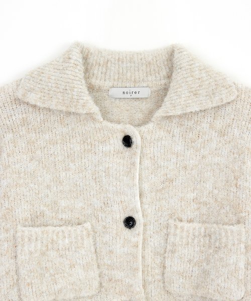 NOIRER FOR WOMAN(ノイアーフォーウーマン)の「ウールテリーポロニットジャケット (ベージュ)(カーディガン/ボレロ・レディース・その他・FREE)」の4枚目の写真