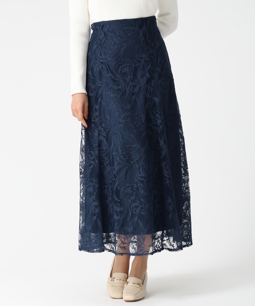 MISCH MASCH（ミッシュマッシュ）の「2026春夏新作 クロスステッチ刺繍フラワースカート（スカート・レディース・グリーン/イエロー/ネイビー・M/S）」の15枚目の写真