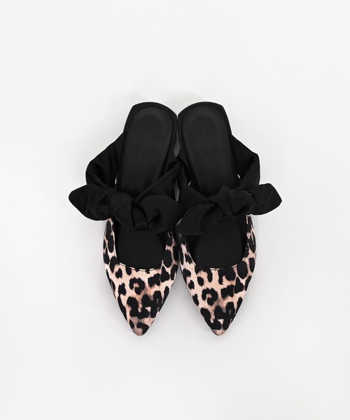 Narcissus（ナルシス）の「リボンフラットシューズ（パンプス・レディース・ブラック/レオパード・M/XL/L）」の7枚目の写真