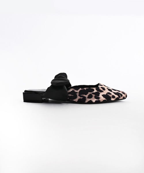 Narcissus（ナルシス）の「リボンフラットシューズ（パンプス・レディース・ブラック/レオパード・M/XL/L）」の8枚目の写真