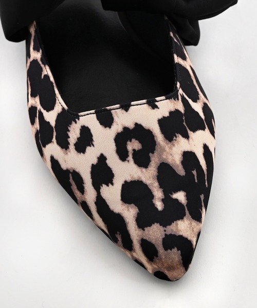 Narcissus（ナルシス）の「リボンフラットシューズ（パンプス・レディース・ブラック/レオパード・M/XL/L）」の11枚目の写真