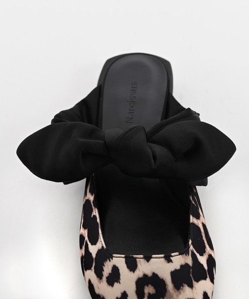 Narcissus（ナルシス）の「リボンフラットシューズ（パンプス・レディース・ブラック/レオパード・M/XL/L）」の12枚目の写真