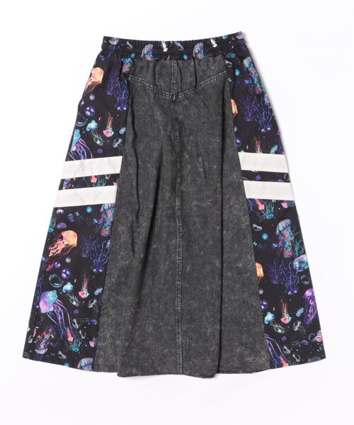 Scolar クラゲ柄ナイロン×デニムスカート ScoLar スカラー クラゲ柄ナイロン×デニムスカート Fun's | スカラー(ScoLar