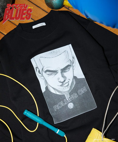 JOURNAL STANDARD（ジャーナルスタンダード）の「ろくでなしBLUES プリント スウェット（スウェット・メンズ・ホワイト/ブラックミックス/ホワイト系その他/ブラック系その他/ブラック・MEDIUM/LARGE）」の3枚目の写真