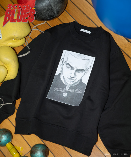 JOURNAL STANDARD（ジャーナルスタンダード）の「ろくでなしBLUES プリント スウェット（スウェット・メンズ・ホワイト/ブラックミックス/ホワイト系その他/ブラック系その他/ブラック・MEDIUM/LARGE）」の6枚目の写真