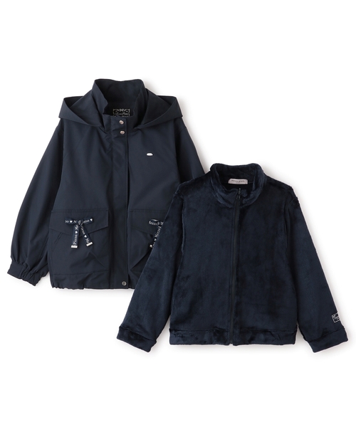 セール】【撥水】ロゴリボン3WAYマウンテンパーカ（ブルゾン）｜mezzo