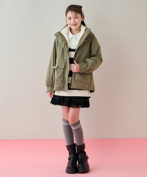 セール】【撥水】ロゴリボン3WAYマウンテンパーカ（ブルゾン）｜mezzo