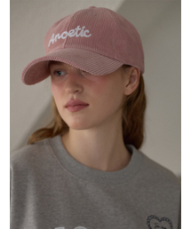 ANOETIC（アノエティック）の「CORDUROY LETTERING BALL CAP_PINK（キャップ）」