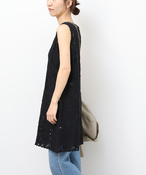 JOURNAL STANDARD relume（ジャーナルスタンダード　レリューム）の「［26SS新作］エンブロイダリークロシェレースチュニック（チュニック・レディース・ホワイト/ブラック・FREE）」の13枚目の写真