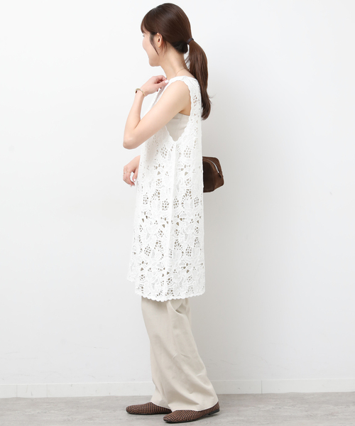 JOURNAL STANDARD relume（ジャーナルスタンダード　レリューム）の「［26SS新作］エンブロイダリークロシェレースチュニック（チュニック・レディース・ホワイト/ブラック・FREE）」の19枚目の写真