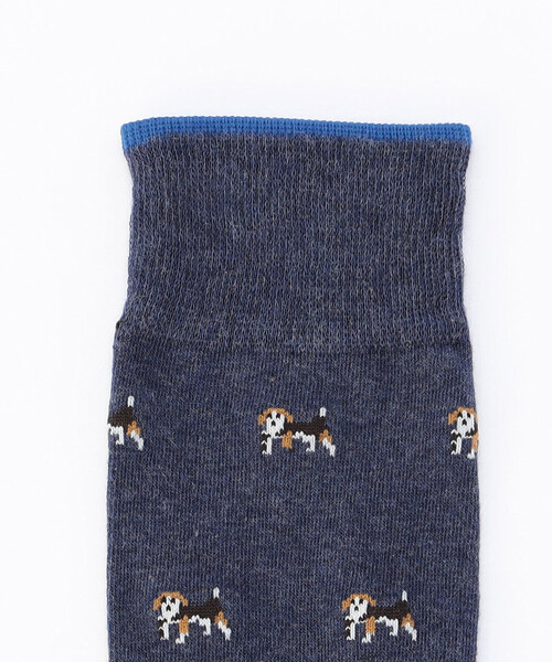 COMME CA ISM(コムサイズム)の「ポインター柄 ソックス(ソックス/靴下・メンズ・ブルー/グレー/ブラウン・27cm)」の4枚目の写真