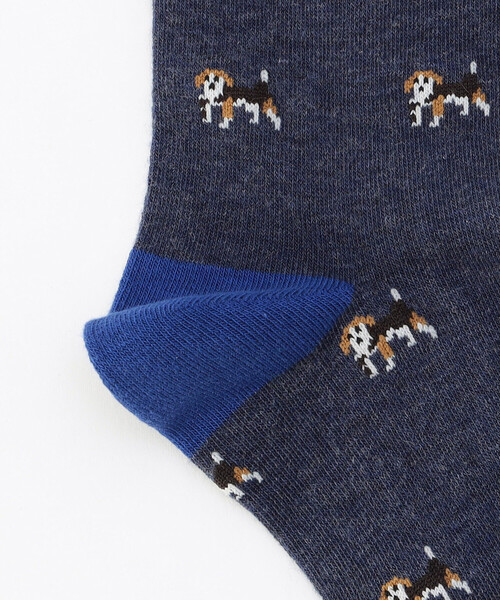 COMME CA ISM(コムサイズム)の「ポインター柄 ソックス(ソックス/靴下・メンズ・ブルー/グレー/ブラウン・27cm)」の5枚目の写真