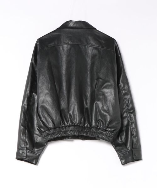 Narcissus（ナルシス）の「レザーブルゾン/比翼仕立て/モード（ブルゾン・レディース・ブラウン/ブラック・FREE）」の9枚目の写真