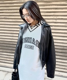 Narcissus（ナルシス）の「レザーブルゾン/比翼仕立て/モード（ブルゾン）」