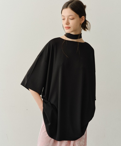 yae(ヤエ)の「Bowtie T-blouse / ボウタイ付きT-ブラウス(シャツ/ブラウス・レディース・レッド/ブラック/グレー・FREE)」の18枚目の写真
