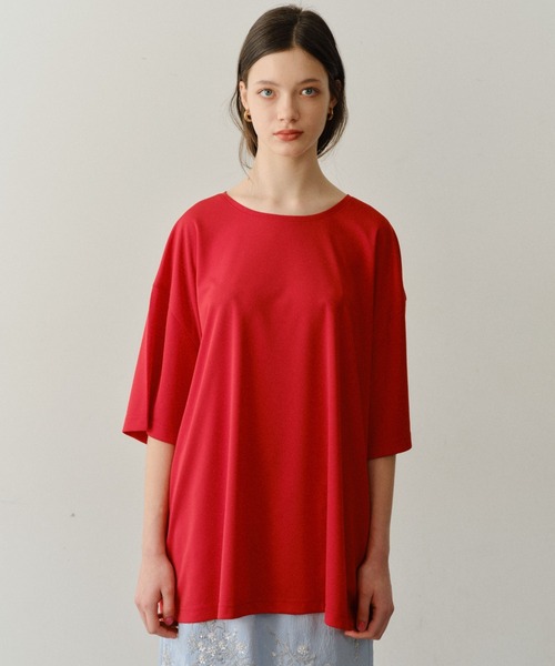 yae(ヤエ)の「Bowtie T-blouse / ボウタイ付きT-ブラウス(シャツ/ブラウス・レディース・レッド/ブラック/グレー・FREE)」の12枚目の写真