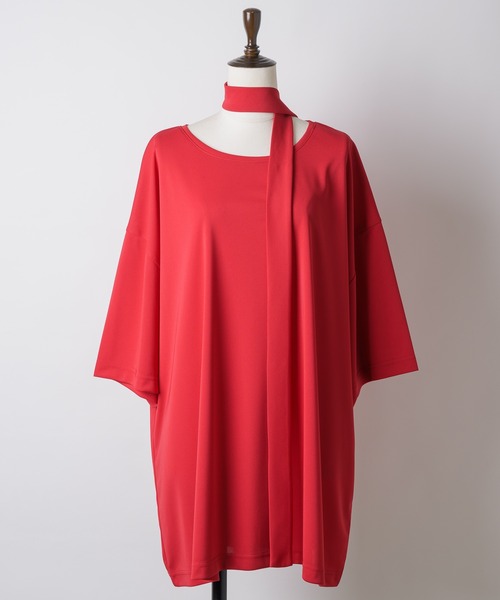 yae（ヤエ）の「Bowtie T-blouse / ボウタイ付きT-ブラウス（シャツ/ブラウス・レディース・レッド/ブラック/グレー・FREE）」の19枚目の写真