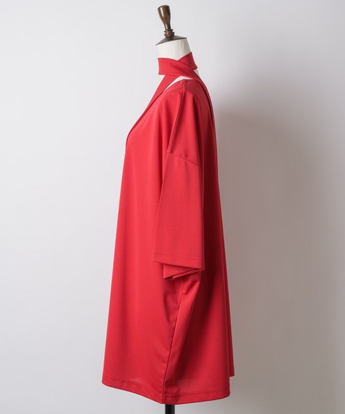 yae（ヤエ）の「Bowtie T-blouse / ボウタイ付きT-ブラウス（シャツ/ブラウス・レディース・レッド/ブラック/グレー・FREE）」の20枚目の写真