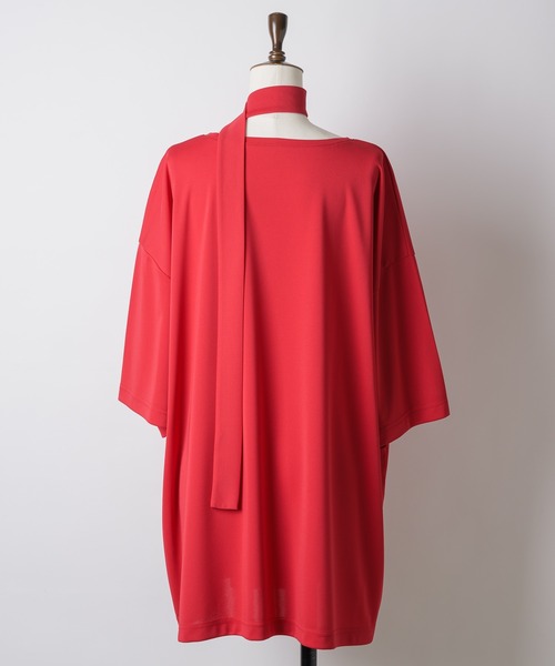 yae（ヤエ）の「Bowtie T-blouse / ボウタイ付きT-ブラウス（シャツ/ブラウス・レディース・レッド/ブラック/グレー・FREE）」の21枚目の写真