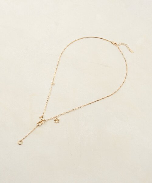 DISCOAT（ディスコート）の「【GOLDY】ソリッドフラワーY字ネックレス（ネックレス・レディース・シルバー系その他/シルバー/ゴールド・FREE）」の3枚目の写真