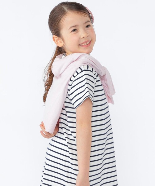 SHIPS(シップス)の「SHIPS KIDS:100~130cm / リバティ ボタン カーディガン(カーディガン/ボレロ・キッズ・ピンク/トップグレー/イエロー・110/120/130/100)」の3枚目の写真
