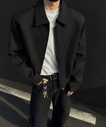 DOUBLE STEAL（ダブルスティール）の「DSミニマル襟付きショートブルゾン（ブルゾン）」