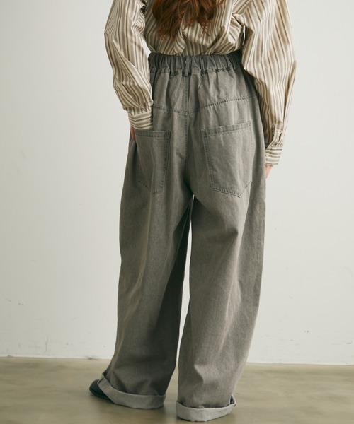 Crisp（クリスプ）の「【ZOZO限定】ウォッシュデニムイージーパンツ（デニムパンツ・レディース・グレー/ブルー・FREE）」の8枚目の写真