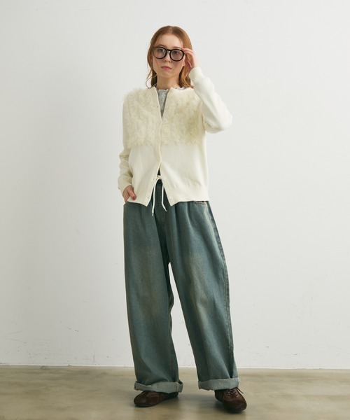 Crisp（クリスプ）の「【ZOZO限定】ウォッシュデニムイージーパンツ（デニムパンツ・レディース・グレー/ブルー・FREE）」の13枚目の写真