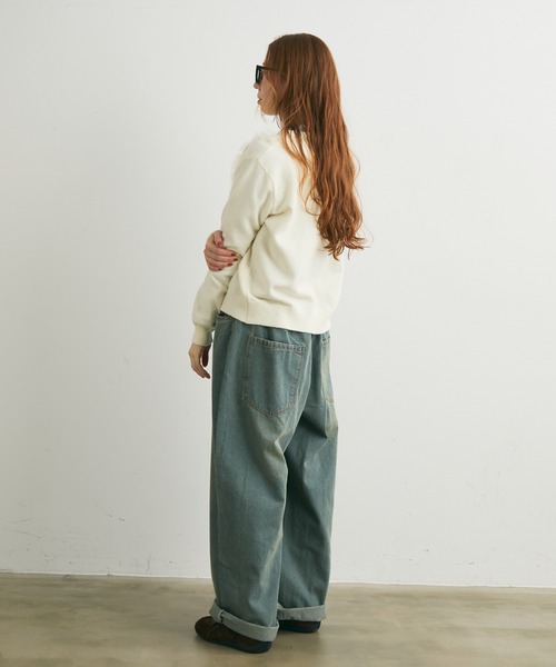 Crisp（クリスプ）の「【ZOZO限定】ウォッシュデニムイージーパンツ（デニムパンツ・レディース・グレー/ブルー・FREE）」の14枚目の写真