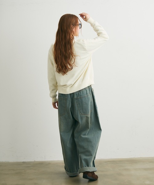 Crisp（クリスプ）の「【ZOZO限定】ウォッシュデニムイージーパンツ（デニムパンツ・レディース・グレー/ブルー・FREE）」の15枚目の写真