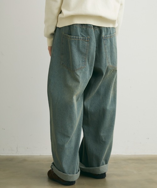 Crisp（クリスプ）の「【ZOZO限定】ウォッシュデニムイージーパンツ（デニムパンツ・レディース・グレー/ブルー・FREE）」の18枚目の写真