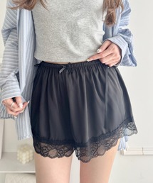 ダブルリボンサテンショートパンツ