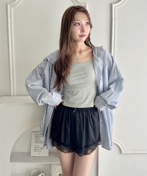 Loueme(ルエム)の「ダブルリボンサテンショートパンツ(その他パンツ・レディース・ブラック/ライトブルー/ホワイト/ピンク・FREE)」の15枚目の写真