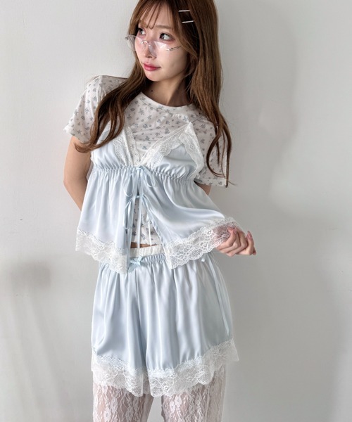 Loueme(ルエム)の「ダブルリボンサテンショートパンツ(その他パンツ・レディース・ブラック/ライトブルー/ホワイト/ピンク・FREE)」の20枚目の写真