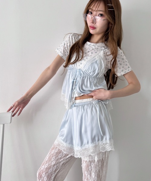Loueme(ルエム)の「ダブルリボンサテンショートパンツ(その他パンツ・レディース・ブラック/ライトブルー/ホワイト/ピンク・FREE)」の21枚目の写真
