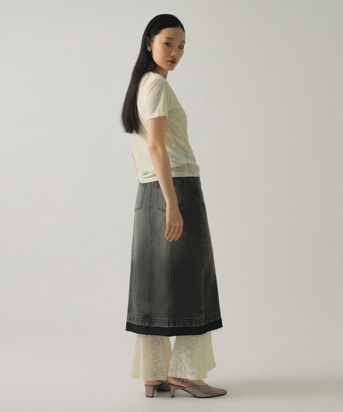 Ray BEAMS(レイビームス)の「サマー ベロア リンガー Tシャツ(Tシャツ/カットソー・レディース・オフホワイト/ピンク/ネイビー・ONE SIZE)」の5枚目の写真