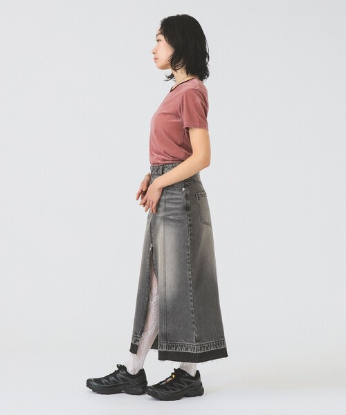 Ray BEAMS(レイビームス)の「サマー ベロア リンガー Tシャツ(Tシャツ/カットソー・レディース・オフホワイト/ピンク/ネイビー・ONE SIZE)」の9枚目の写真