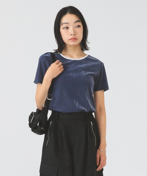 Ray BEAMS(レイビームス)の「サマー ベロア リンガー Tシャツ(Tシャツ/カットソー・レディース・オフホワイト/ピンク/ネイビー・ONE SIZE)」の15枚目の写真