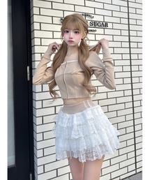 Darich（ダーリッチ）の「レースドッキングスウェットスカートセットアップ（セットアップ）」