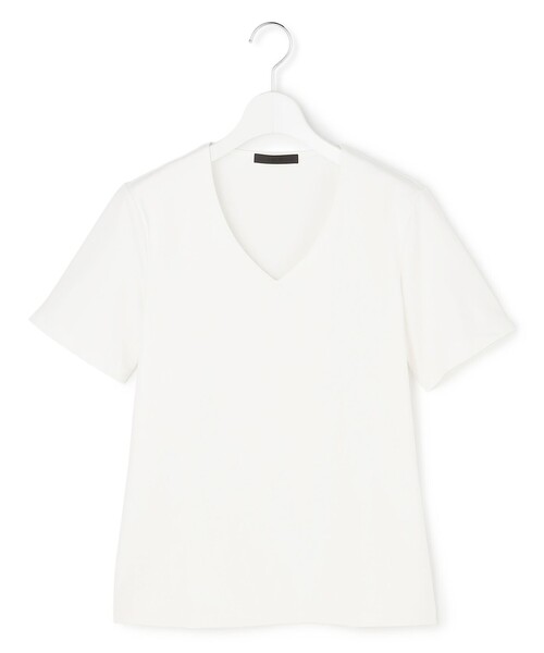 ICB(アイシービー)の「スーペリアジャージー Vネック半袖プルオーバー(Tシャツ/カットソー・レディース・ブラック系/ライトグレー系/アイボリー系・SMALL/MEDIUM/X-SMALL)」の3枚目の写真